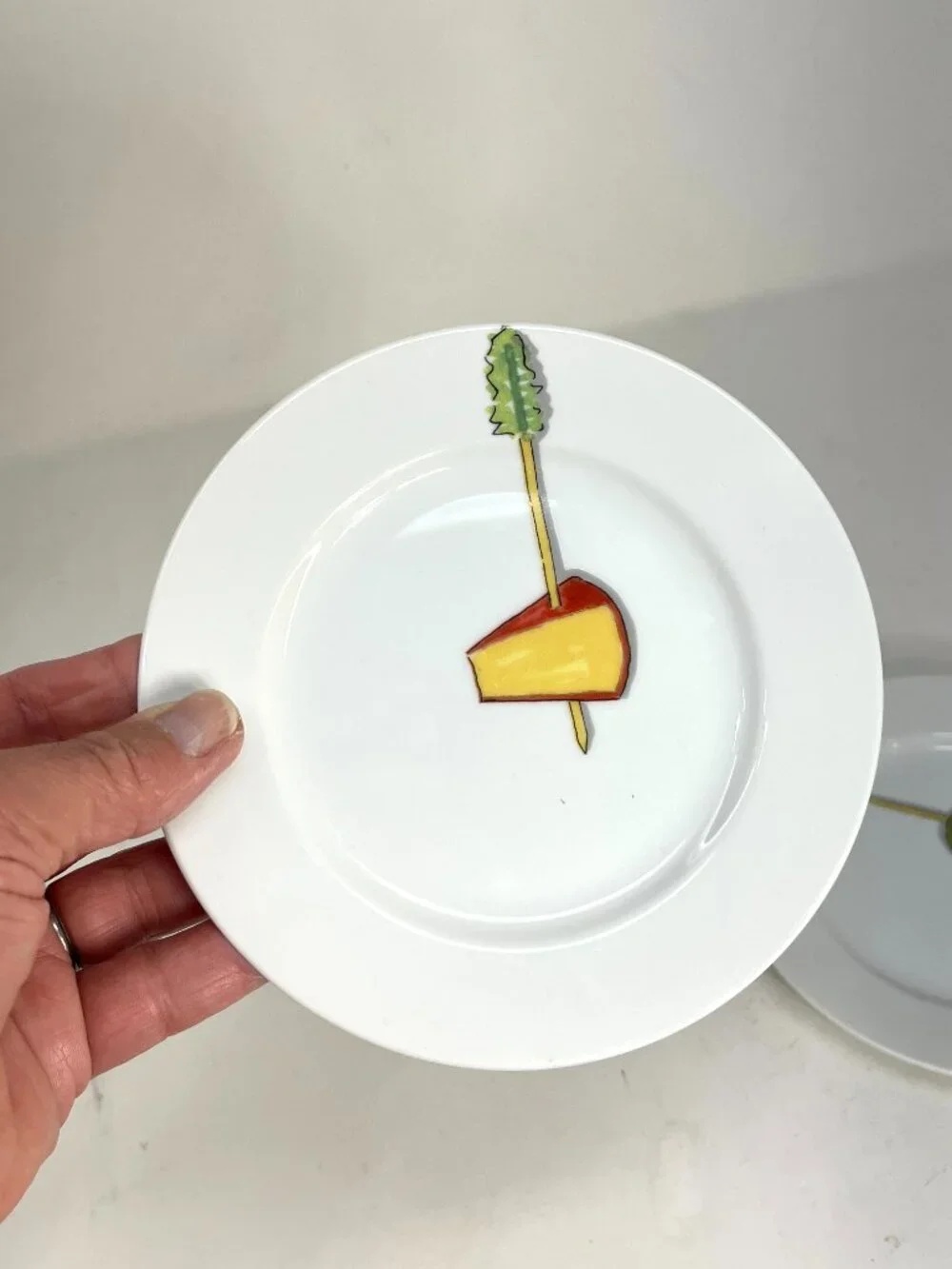 [Lot of 3] Nancy Green for Crate & Barrel TIDBITS Appetizer Dessert Plates Japan